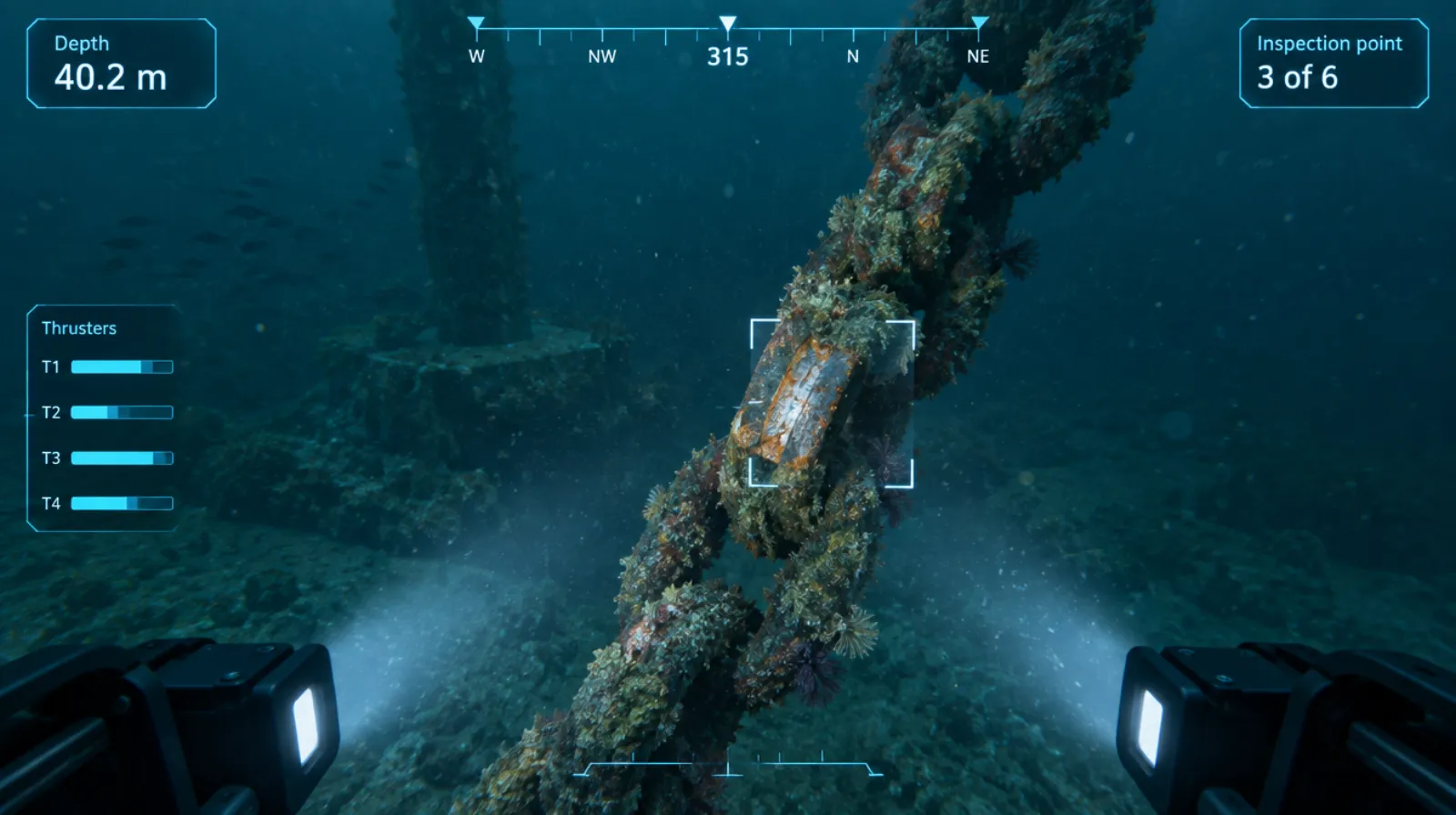 In-headset view of the ROV inspection missions module
